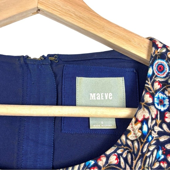 ANTHROPOLOGIE MAEVE BRINDLE FLORAL SLEEVELESS FITTED SHEATH DRESS - Picture 14 of 16